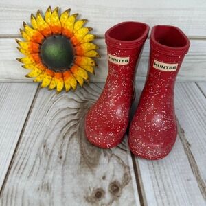 Hunter Kids First Classic Glitter Rain Boots‎ US 5/6 UK 4